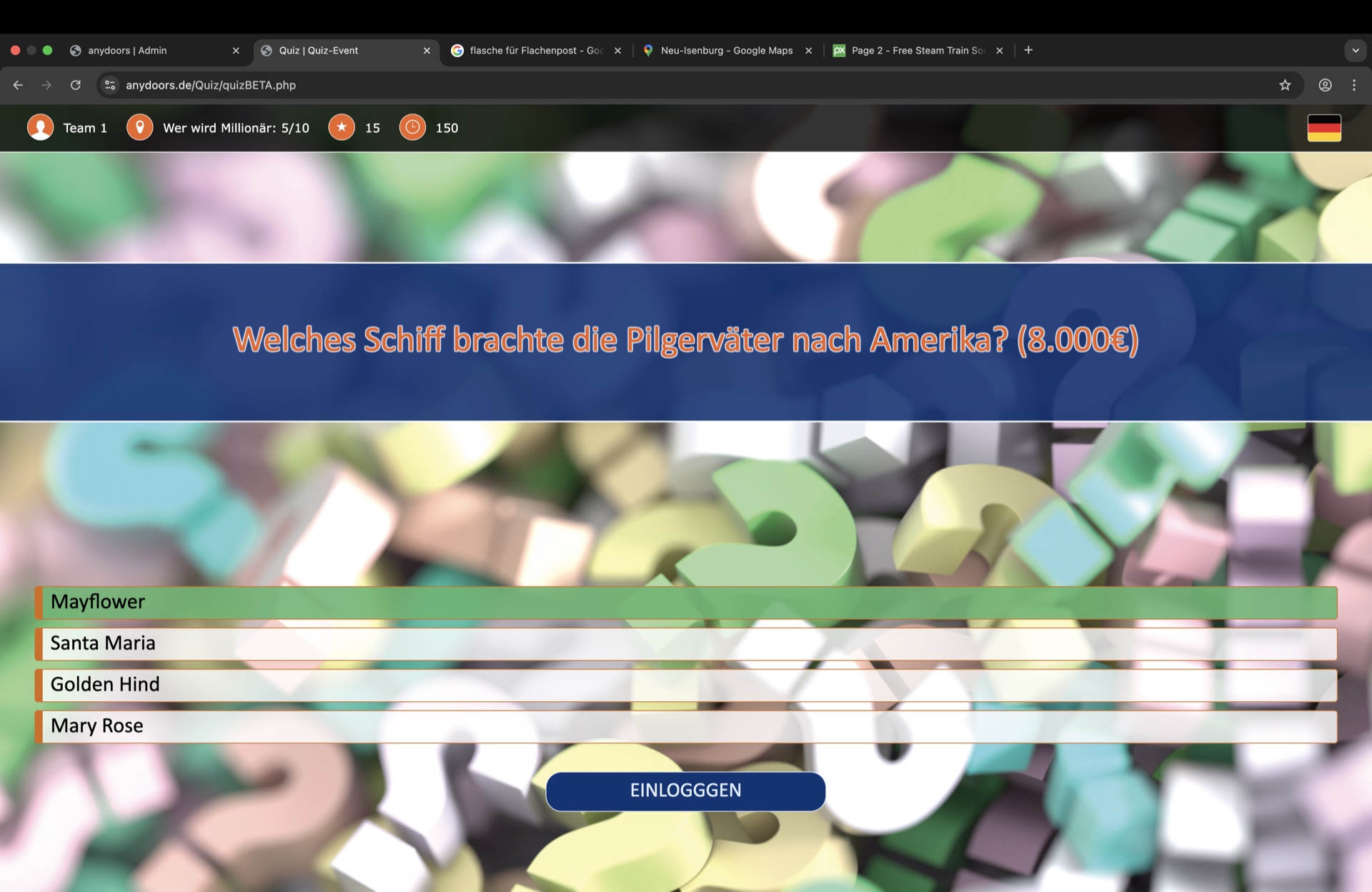 Teambuilding Quizshow: Moderator während des Teamevents